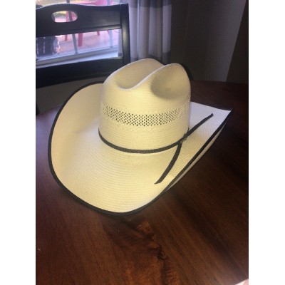 Resistol 10x Straw Cowboy Hat  7 1/4 Chance Bound Natural  eb-55439036